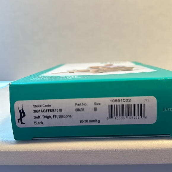 Juzo, NIB Soft Compression Thigh-HighStockings 20-30 mmHg. 2001AGFFSB10III Black - Picture 4 of 4